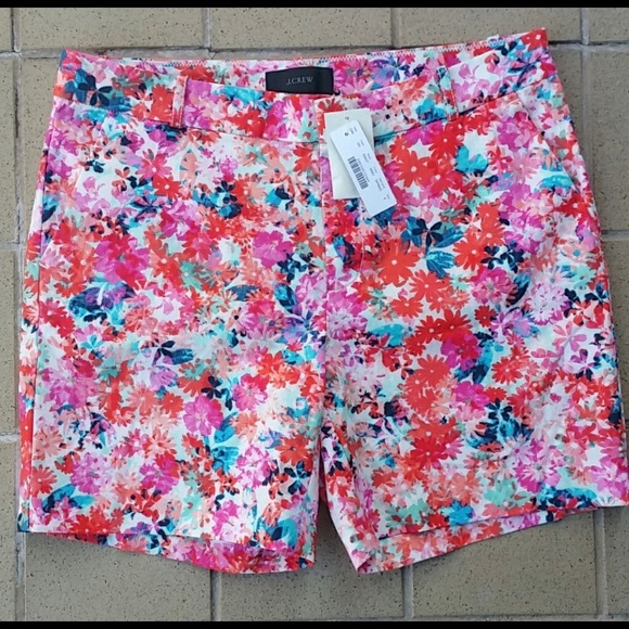 J. Crew Pants - J.Crew Floral Shorts, NWT, Size 6, 31" X 6" Inseam